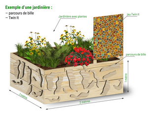 Jardinières ludiques pour l'esplanade Toulouse Lautrec